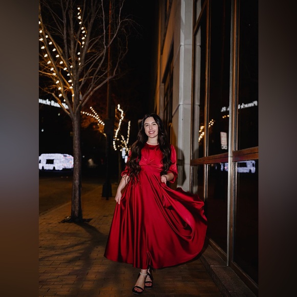 Dainty Jewells Elegant Red Evening Gown - Picture 2 of 11